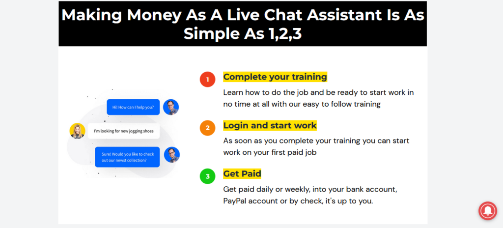 live chat job testemony