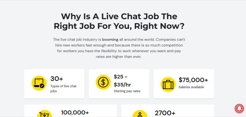 live chat job really works